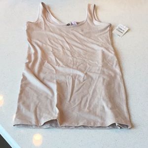 Long blush tank top